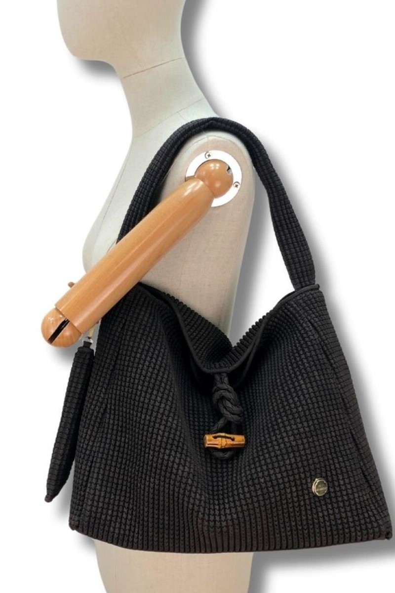 BOLSO HOBO ENGOMADO COLOR MARRÓN 3